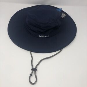 Mission Cooling Bucket Hat-  One Size - Navy Blue Tags Spf50 Vented New‎